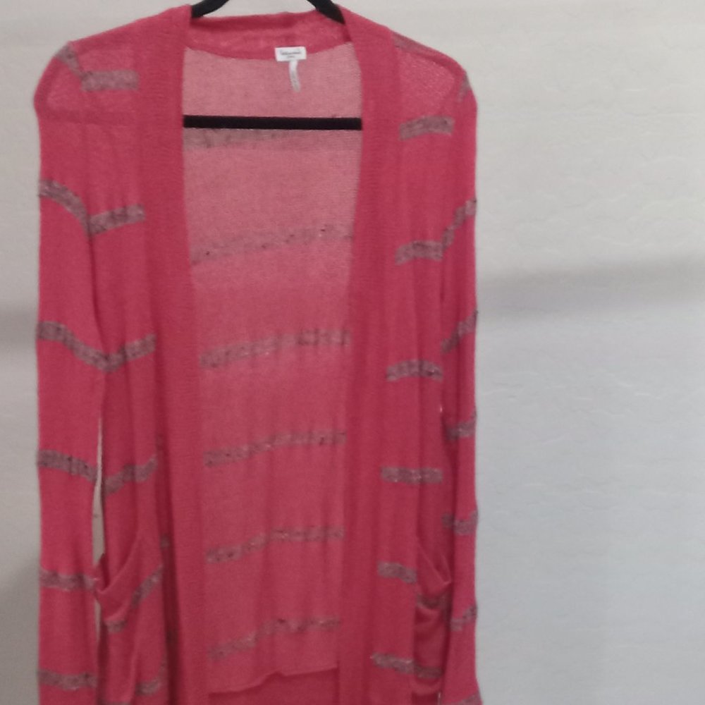 Women's stripped cardigan